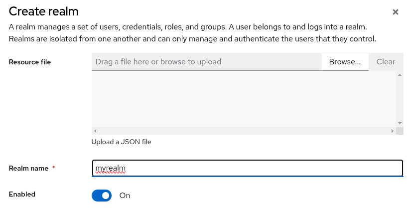 Добавить realm
