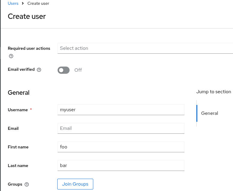 Создание пользователя