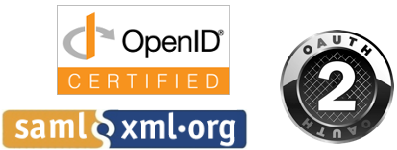 Логотипы OpenID, SAML и OAuth 2.0