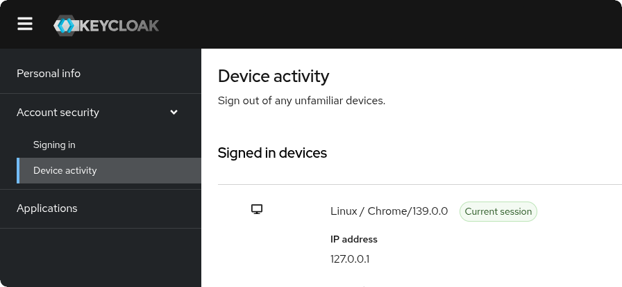Панель управления аккаунтом